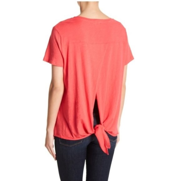 Sundry Tie Back Hi-Lo Tee - Picture 2 of 7